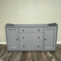 Gray ikea Cabinet Storage Shelf With Drawers