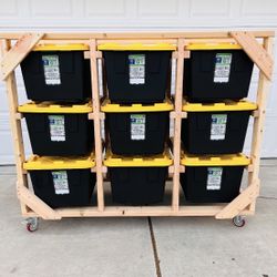 🔥 – 3×3 Tote Rack (With Wheels) 🔥