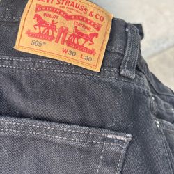 Black pair of Levi's