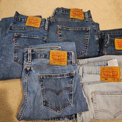 Mens Levi's 31×30 Jeans  5 Pairs