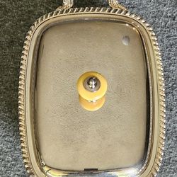 3 Piece Dish with Lid Footed Silver-plated Vintage