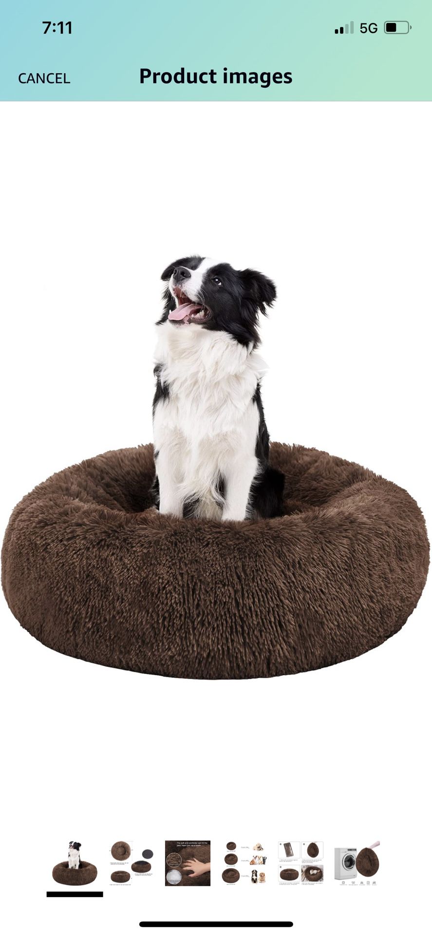 Brand New Dog Brown Bed 30x30