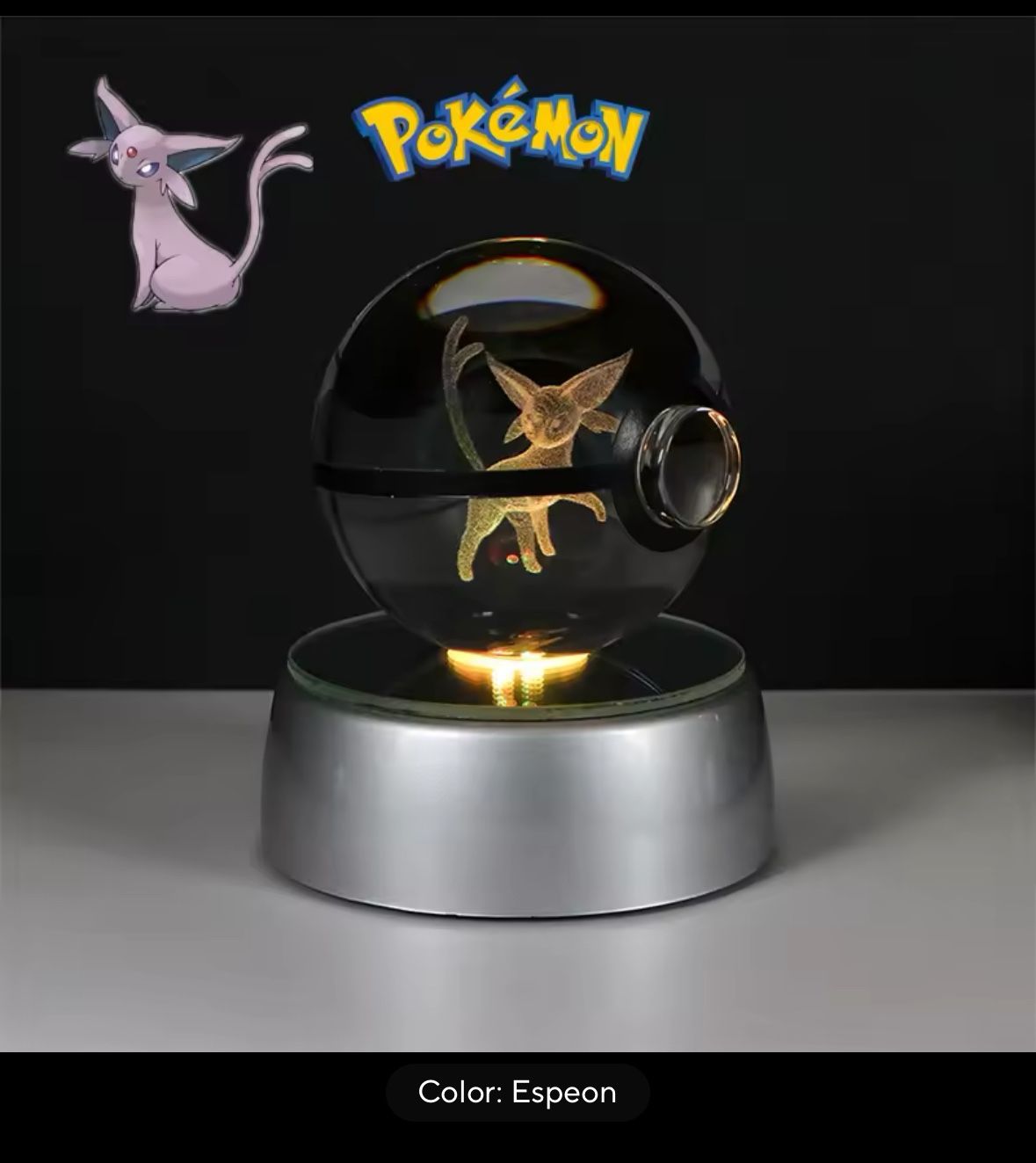 Pokemon 3D Crystal Poke Ball Figure Toys Anime