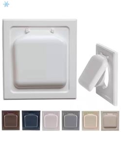 4 in. Wide-Mount Dual Door Wall Vent in White
