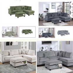 Sectional With Ottoman Brand New In Box 