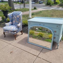Vintage Chair And Dresser