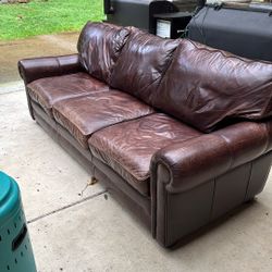 Lg All Leather Couch 