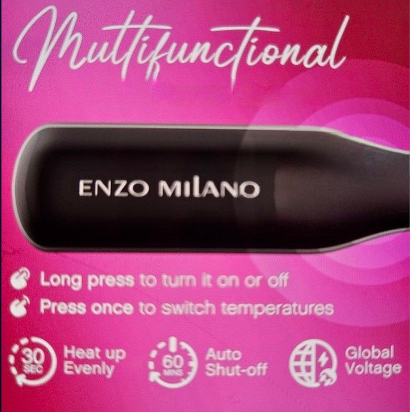 ENZO MILANO HAIR PROFESSIONAL 2 IN 1 HOT COMBO FOR THICK AND THIN HAIR
