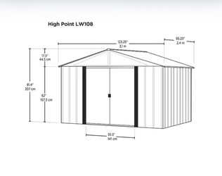 New 10x8 Arrow Metal Storage She’d