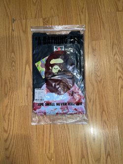 Pink camo bape shirt size m