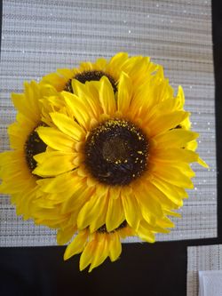 Artificial Sunflower Heads Set