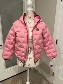 Pink Kids Puffer Jacket with Hood