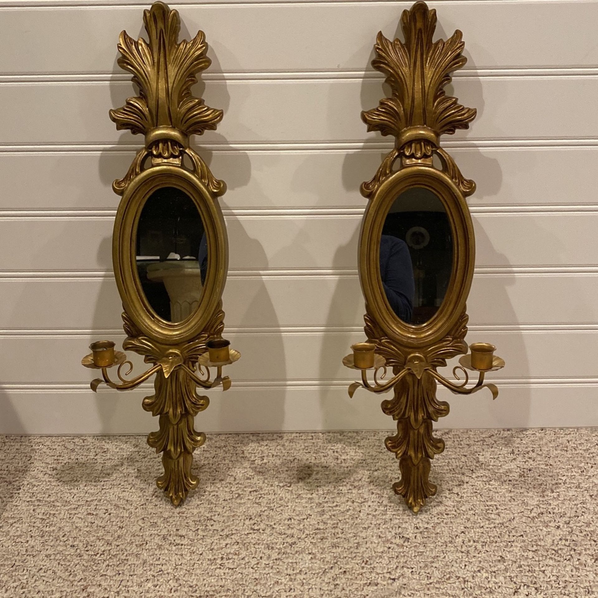 Pair Of Wall-Mount Candle Holders