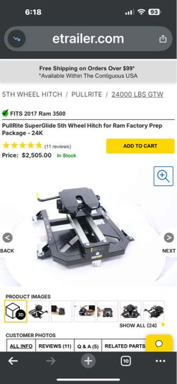 PullRite 24k 5th wheel hitch