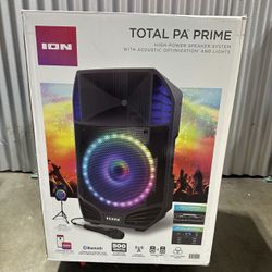 ION Total PA Prime High-Power Bluetooth Speaker System with Acoustic Optimization and Lights