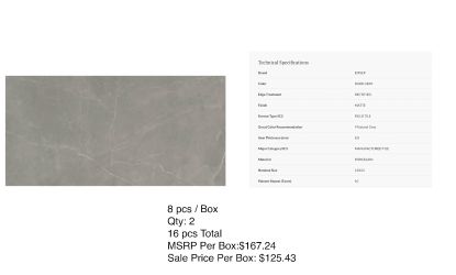 STERLINA II - 12X24, DOVE, MATTE