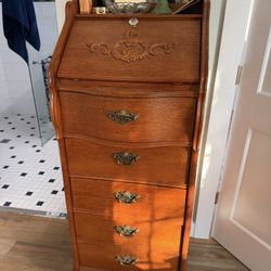 Lexington Solid Oak Lingerie Chest W/a Drop Down Desk