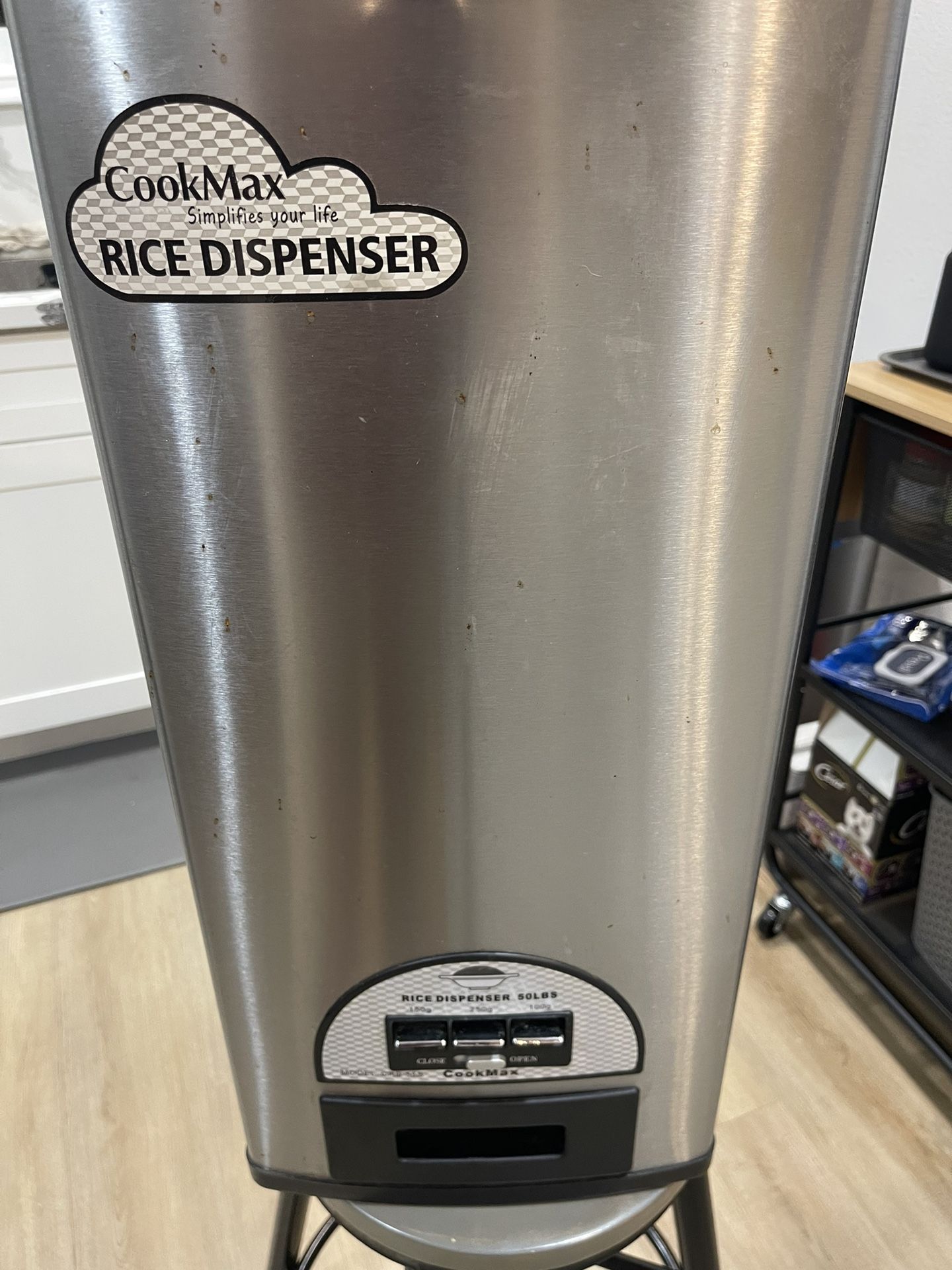 Cook Stainless Rice Dispenser 50 Lbs