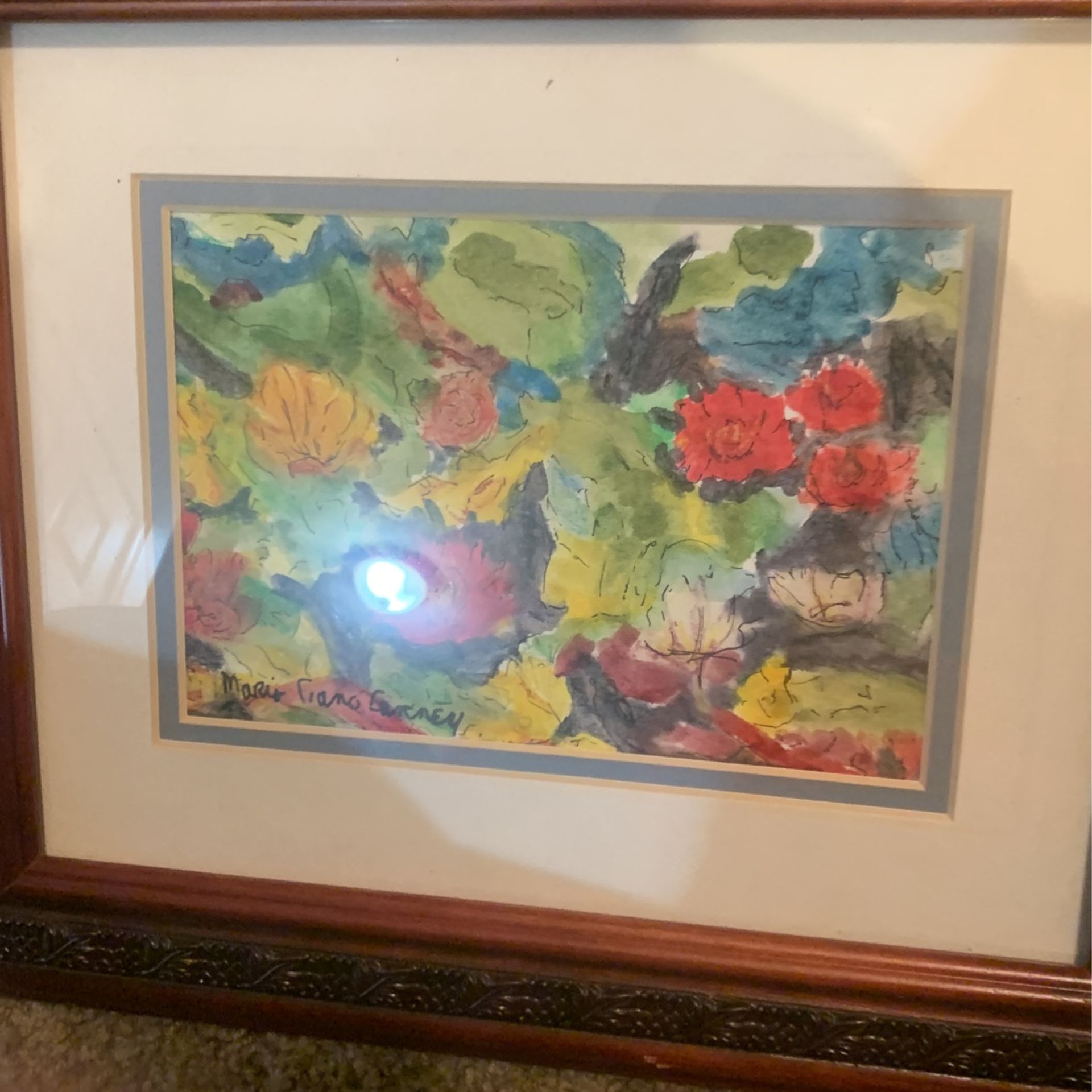 Nicely Framed Signed Watercolor