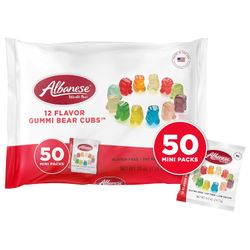 Albanese World's Best 12 Flavor Gummi Bear Cubs 50/ 0.5oz Fruit Packs $5