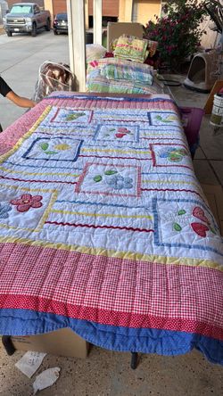 Girl or boys twin bed quilt