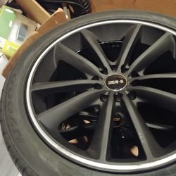 Wheels tires 4 NS Black Rims wrap in Nexen N7000 215 /45ZR17