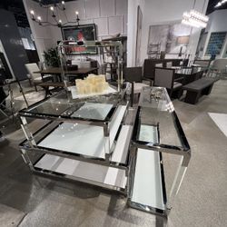 Modern Coffee Table Set With Console Table And Side Tables $50 Down With Financing Ask For Prices 