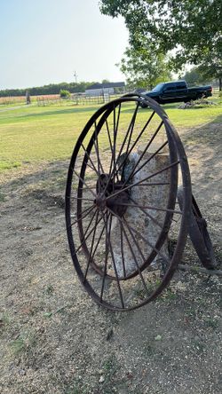 Antique tractor wheels