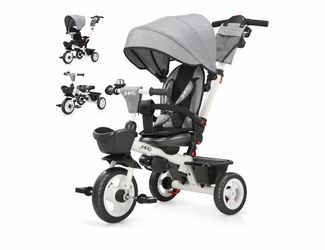 New! JMMD Kids Tricycle with Canopy and Push Handle