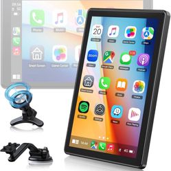 Volam 7'' HD Wireless CarPlay Screen with Magnetic Mount–Portable Car Stereo-GPS