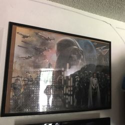 1000 peice Framed Star Wars Puzzle readDescription 
