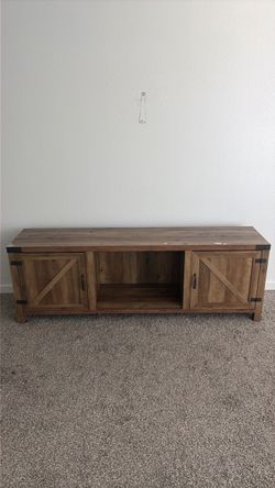 Rustic Farmhouse TV Stand with Barn Doors