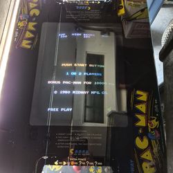Vintage 1980 original cocktail pacman arcade game