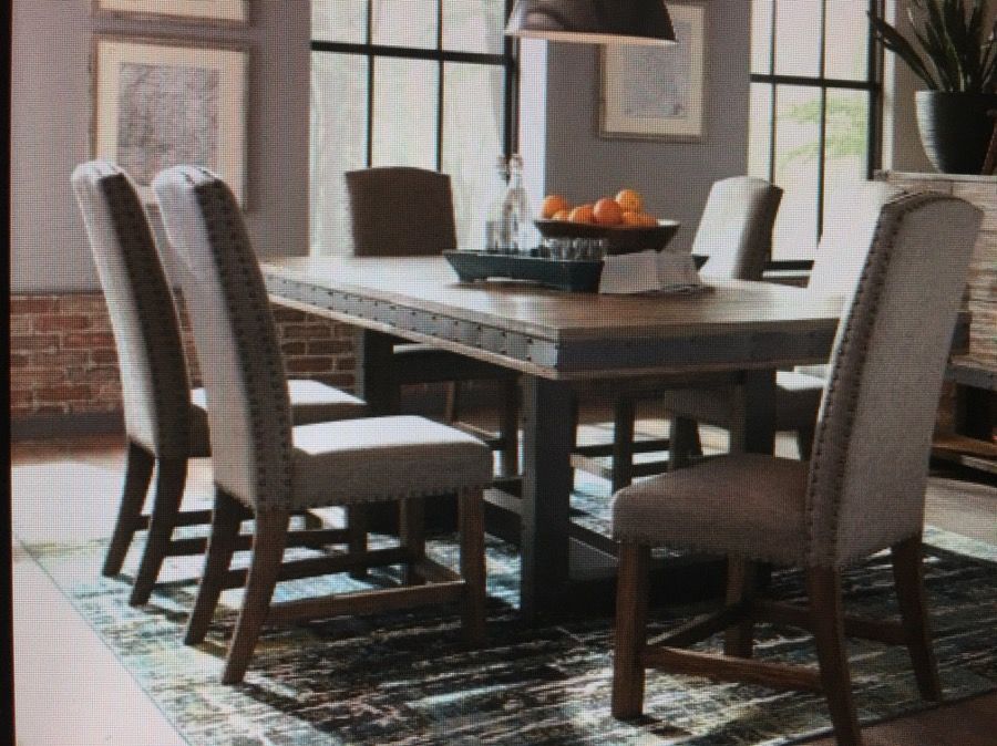 Model Home Furniture Restoration Hardware Inspired Dining Set for Sale