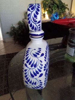 Rare vintage hand crafted 1936 tequila bottle
