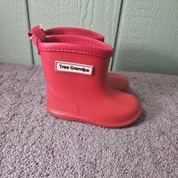 Toddler Rain Boots Baby Rain Boots, Red, Size 13 Toddler