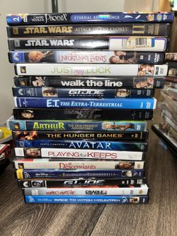 dvd movies and black dvd player