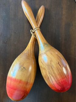 Antique Painted Maracas