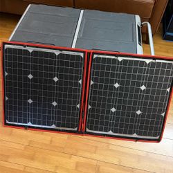 100qt Fridge,freezer Battery Power With Solar Panel.