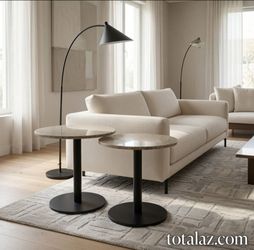 Stone Side Tables Set of 2