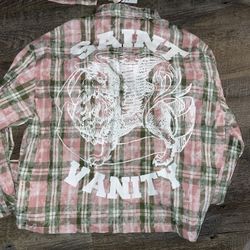 SAINT VANITY CROPPED BUTTON UP SHIRT