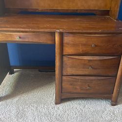 Wood Desk Only - Hutch Was Sold 
