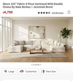 Brand New 4 Piece Sectional Double Chais