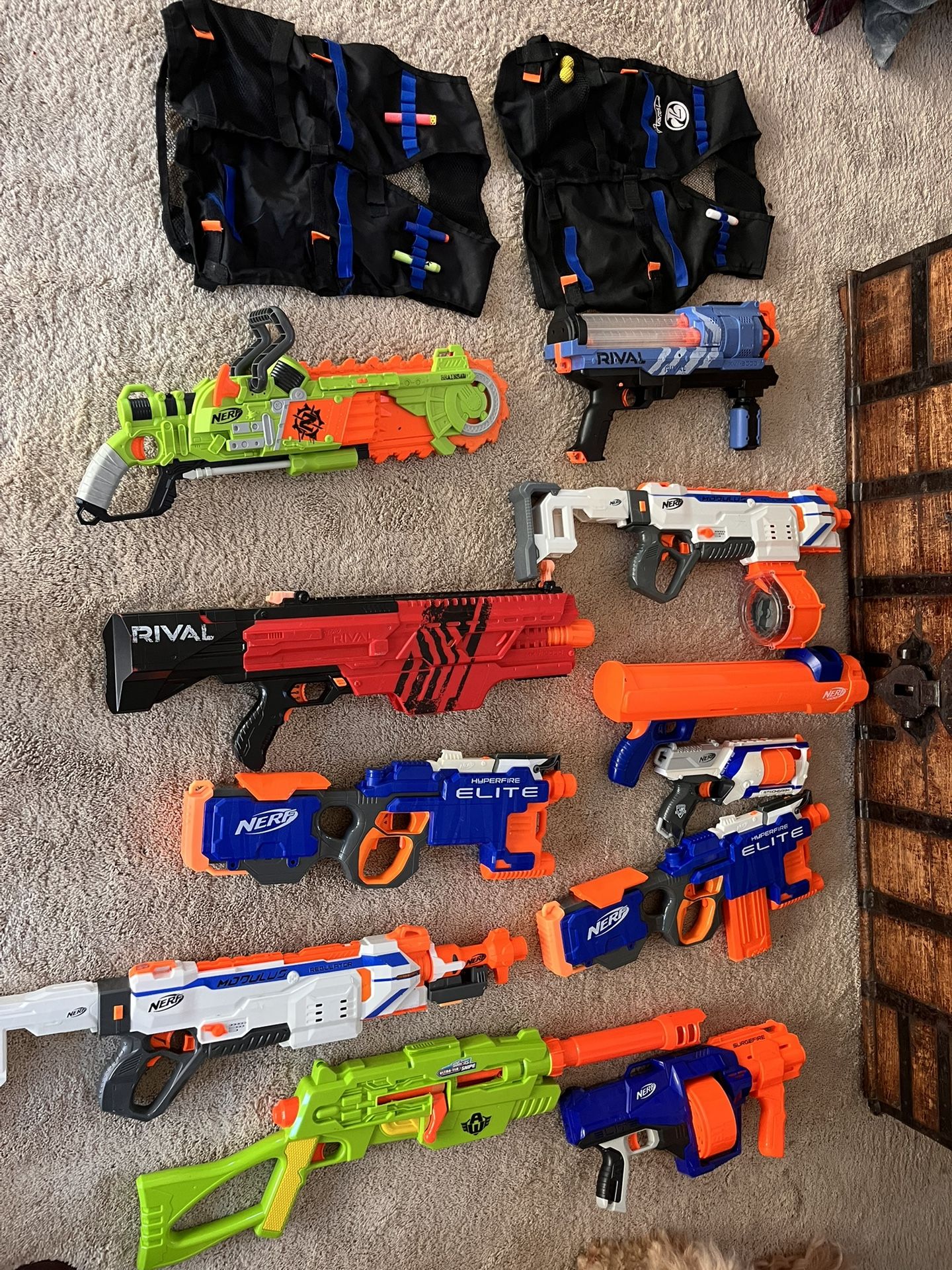 nerf Guns $5-$15 Each.