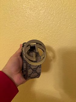 Gucci GG Supreme Belt Silver Buckle