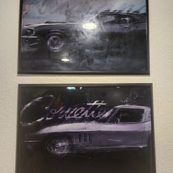 Corvette Glass Wall Decor