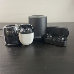 Wireless earbuds and speakers bundle