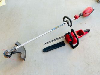 Milwaukee m18 fuel chainsaw & duel battery weed eater tools only $340 pick up only
