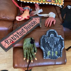 Halloween Party Supplies And Costumes Haunted Hose Sign And Decor