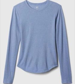 Cap Waffle-Knit Crewneck T-Shirt